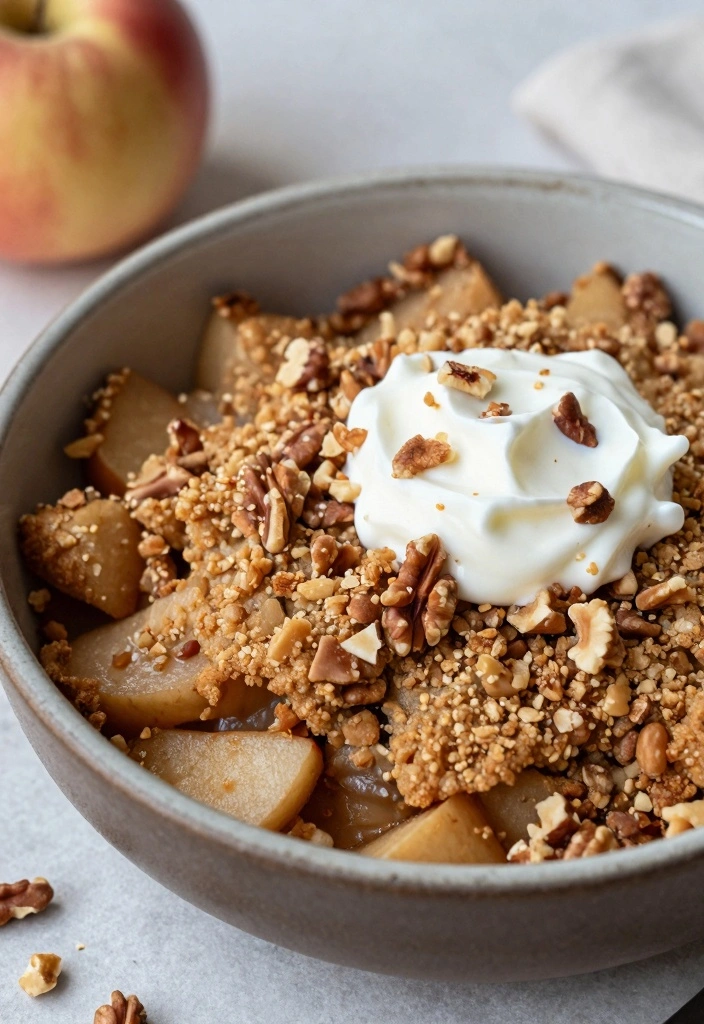 12 Baked Apple Recipes for Cozy Warm Seasonal Desserts - 2. Nutty Apple Crisp