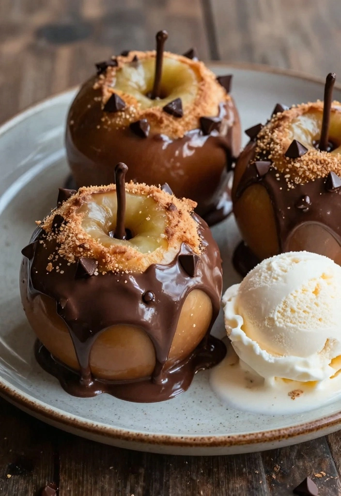 12 Baked Apple Recipes for Cozy Warm Seasonal Desserts - 6. Chocolate Chip Baked Apples