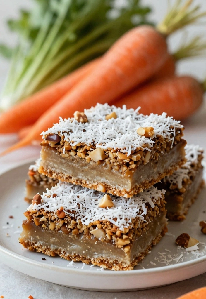 12 Carrot Cake Recipes for Warm Spiced Soft Delicious Flavor - 5. No-Bake Carrot Cake Bars
