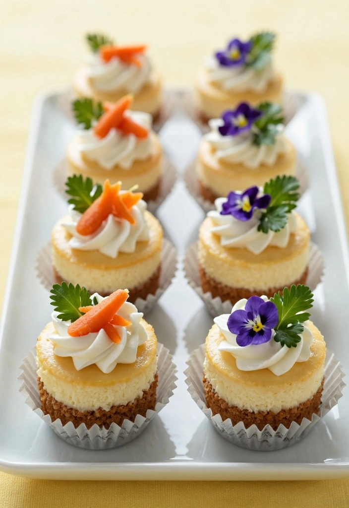 12 Carrot Cake Recipes for Warm Spiced Soft Delicious Flavor - 8. Mini Carrot Cake Cheesecakes
