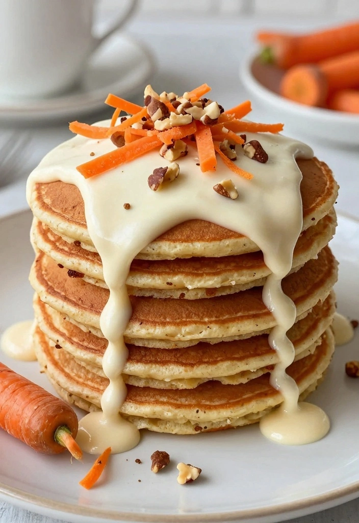 12 Carrot Cake Recipes for Warm Spiced Soft Delicious Flavor - 9. Carrot Cake Pancakes