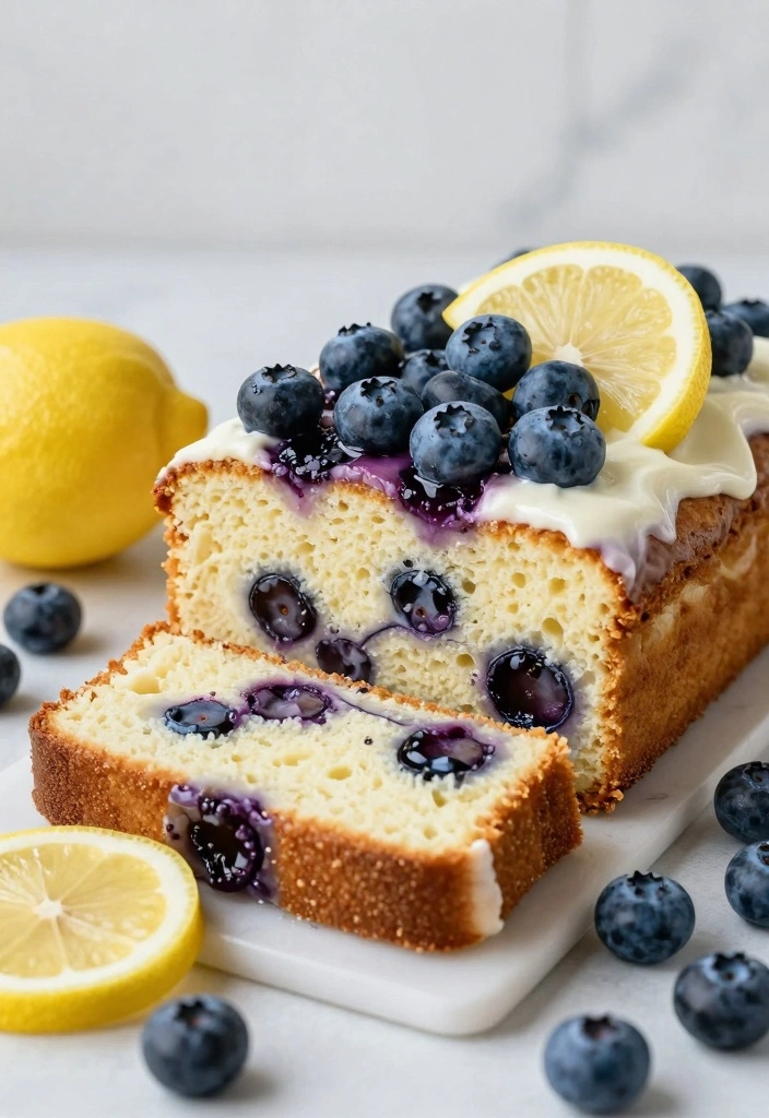 12 Fruit Filled Cake Recipes for Moist Bright Fresh Flavor - 1. Lemon Blueberry Yogurt Cake