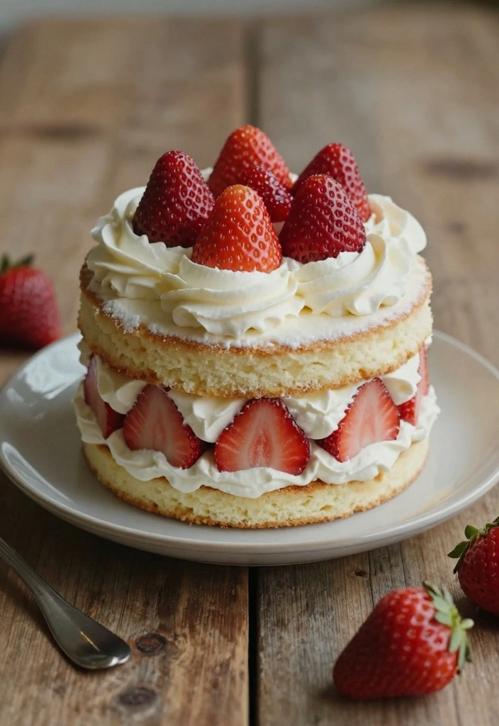 12 Fruit Filled Cake Recipes for Moist Bright Fresh Flavor - 3. Strawberry Shortcake Layer Cake