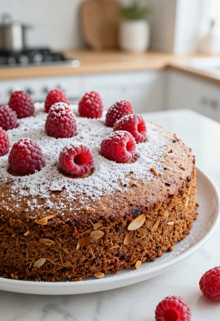 12 Fruit Filled Cake Recipes for Moist Bright Fresh Flavor - 4. Raspberry Almond Flour Cake