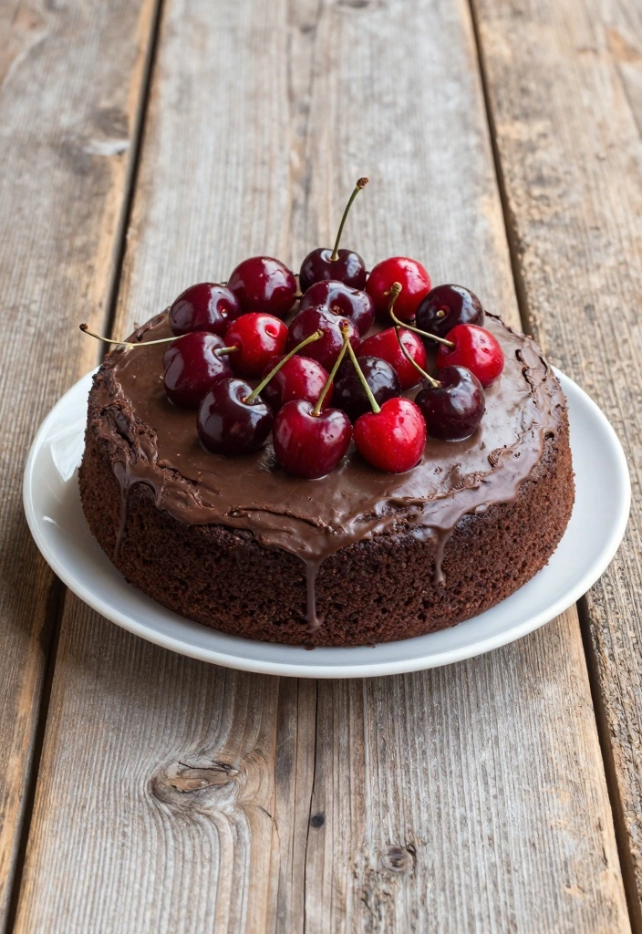 12 Fruit Filled Cake Recipes for Moist Bright Fresh Flavor - 6. Chocolate Zucchini Cake with Cherries