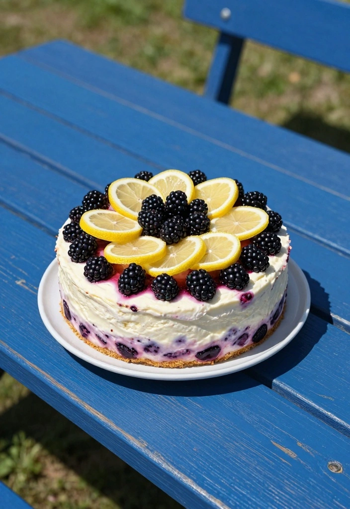 12 Fruit Filled Cake Recipes for Moist Bright Fresh Flavor - 8. Blackberry Lemonade Cake
