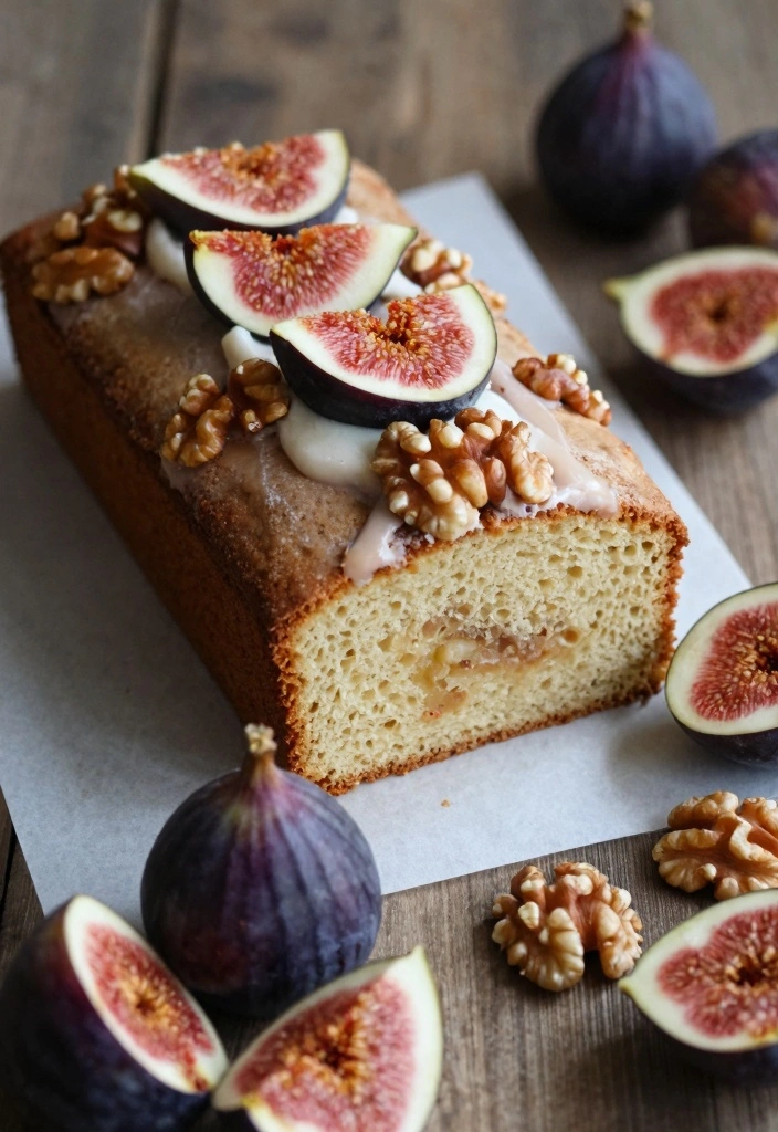 12 Fruit Filled Cake Recipes for Moist Bright Fresh Flavor - 9. Fig and Walnut Cake