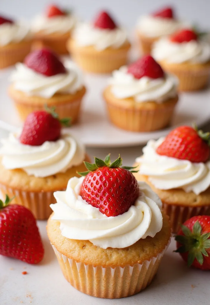 12 State Fair Baking Recipes for Fun Prize-Worthy Classics - 7. Strawberry Shortcake Cupcakes