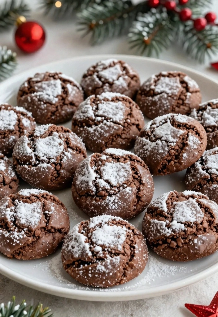 12 Vintage Christmas Baking Recipes for Cozy Old Fashioned Flavor - 7. Chocolate Crinkle Cookies