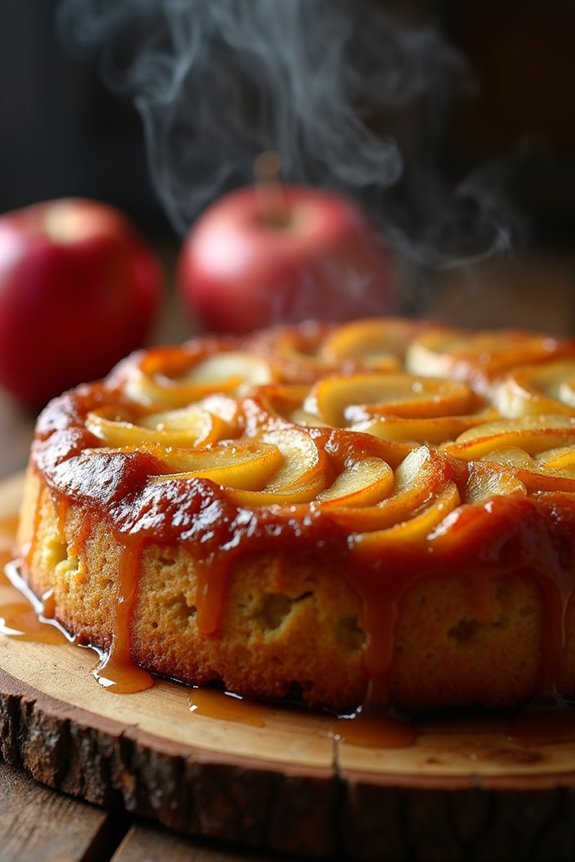 apple caramelized apple cornbread inversion