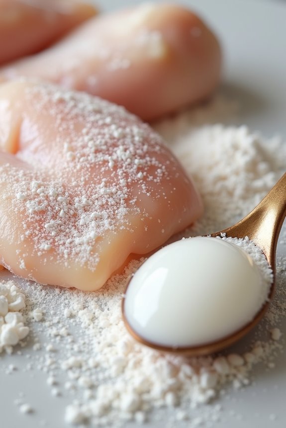 baking soda vs egg white coating