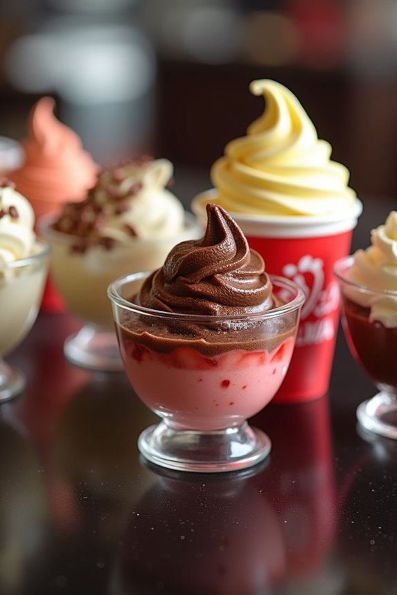 chick fil a sundaes and icedream options