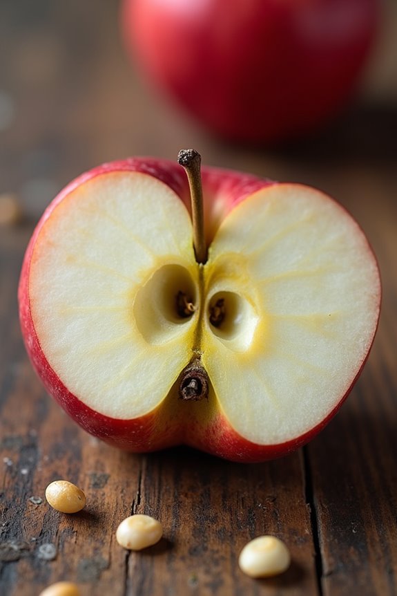 core stems skin hazards for apples