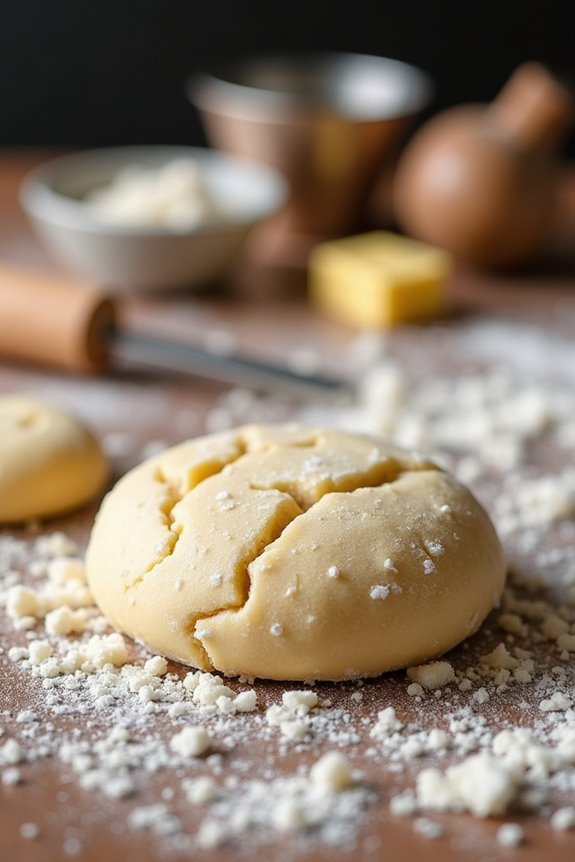 crumbly dough measure rest