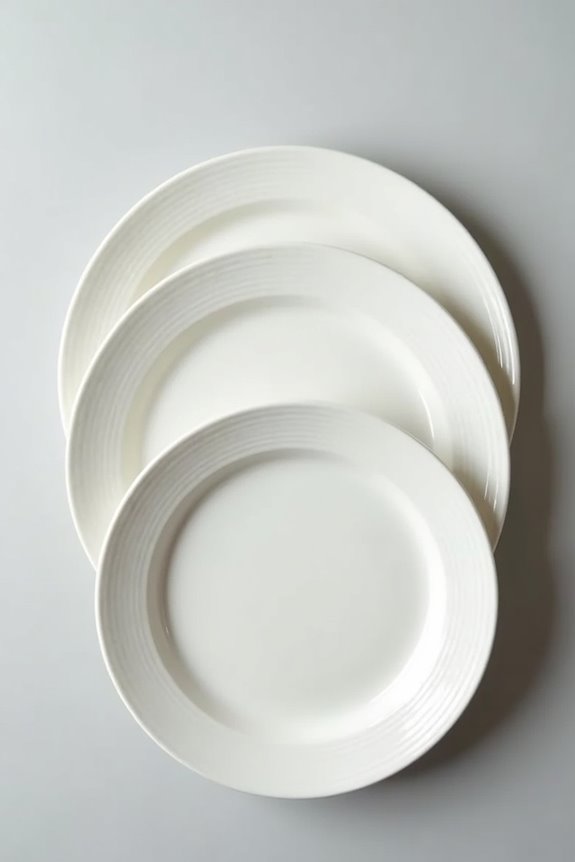 dessert plate size ranges