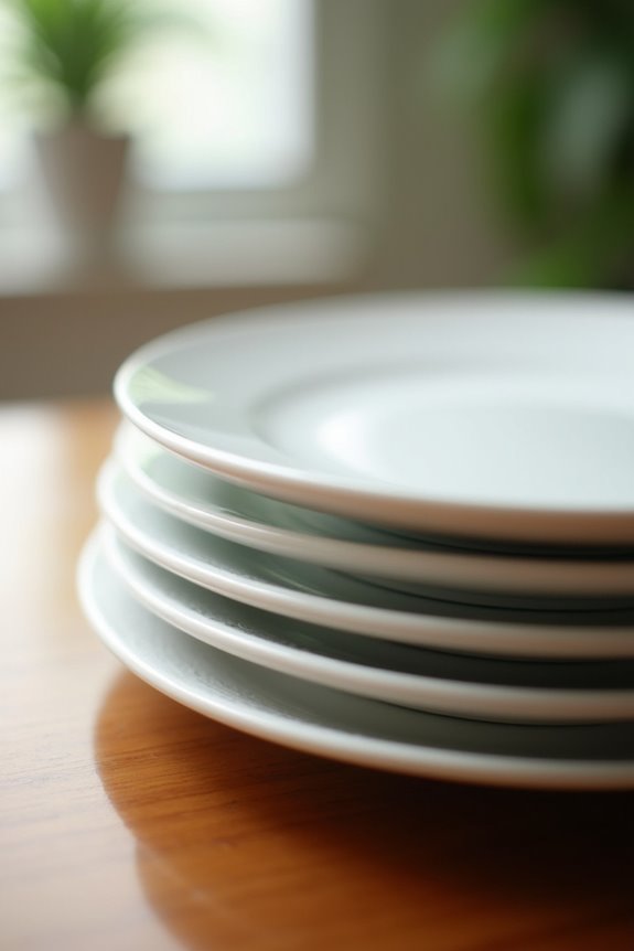 dessert plate sizes constrain storage