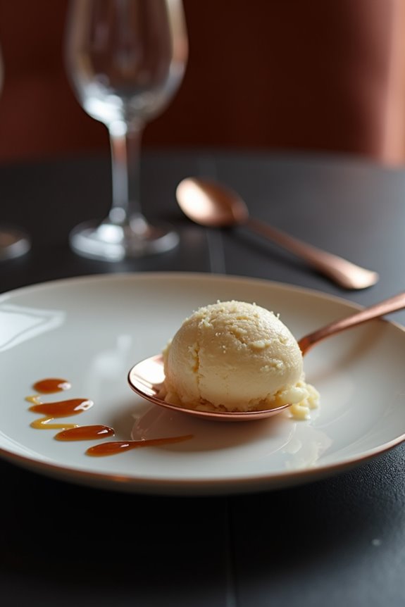 refined plated ice cream tradition