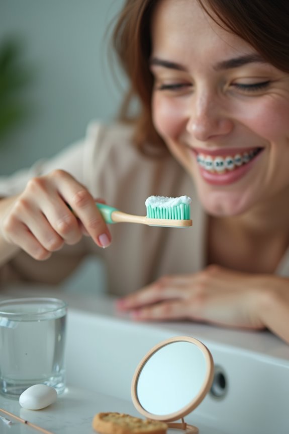 rinse brush floss braces