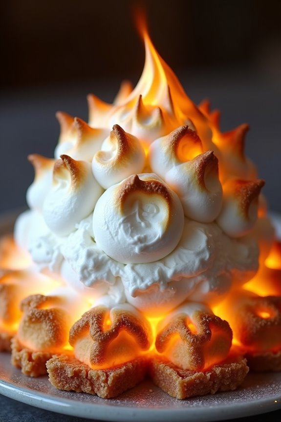 torched peaks frozen center intact