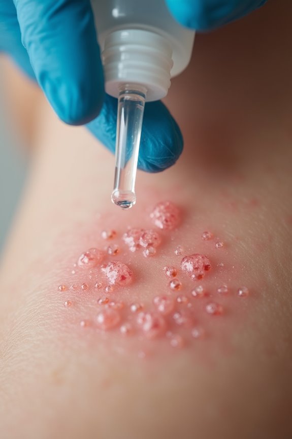 vinegar irritates open blisters