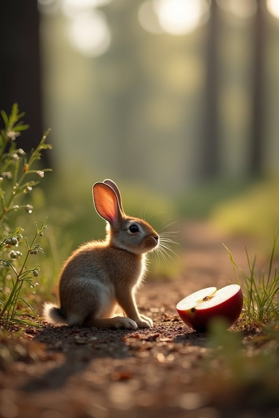 wild rabbit digestion hates apples